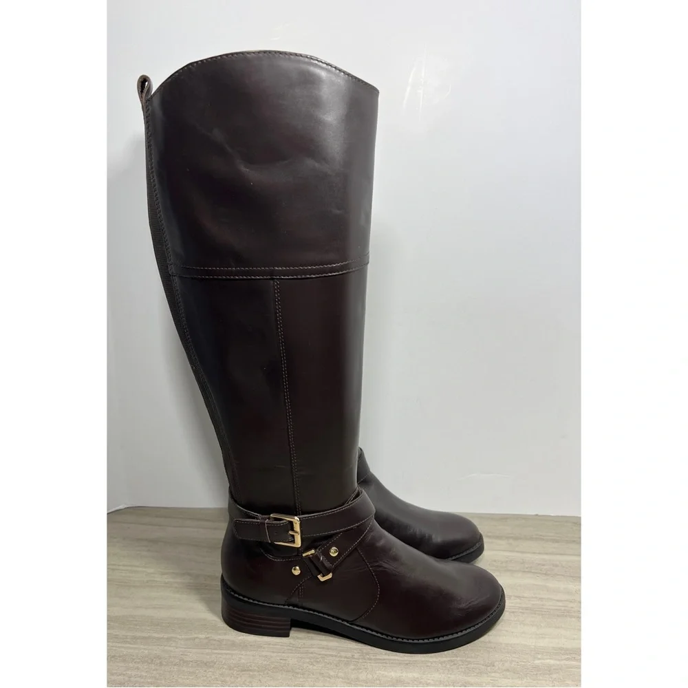 Bandolino Women’s Jiman Tall Leather Riding Brown Boots Size 6 New